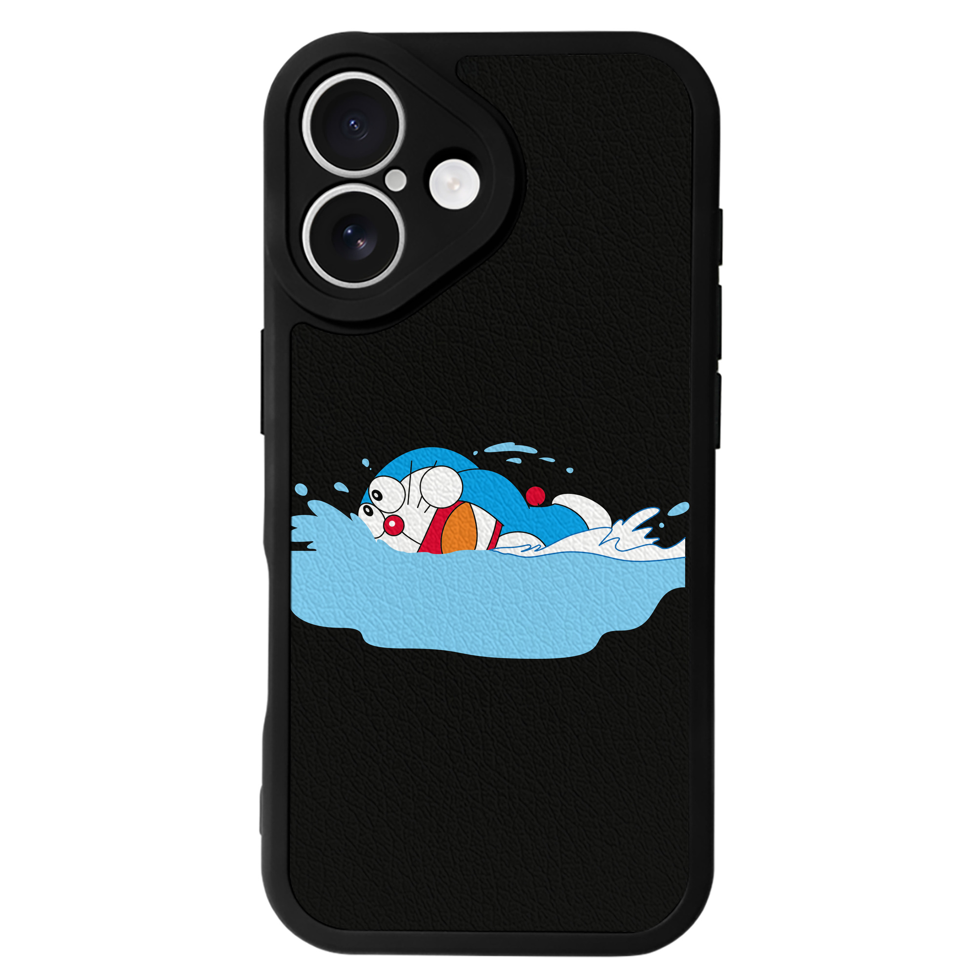 （画像用） ドラえもん Doraemon 【iPhone 16シリーズ対応】シリコンスマホケース（レザー調） 材質：シリコン